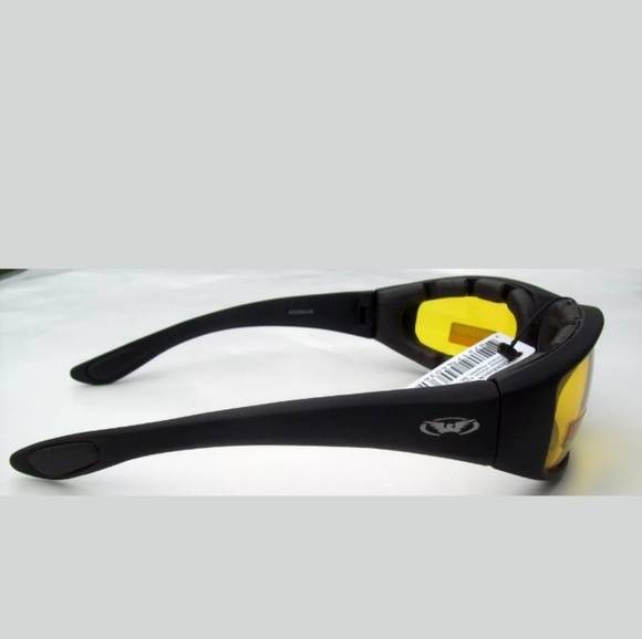 Padded yellow motorcycle glasses weekend warrior - Picture 4 of 5